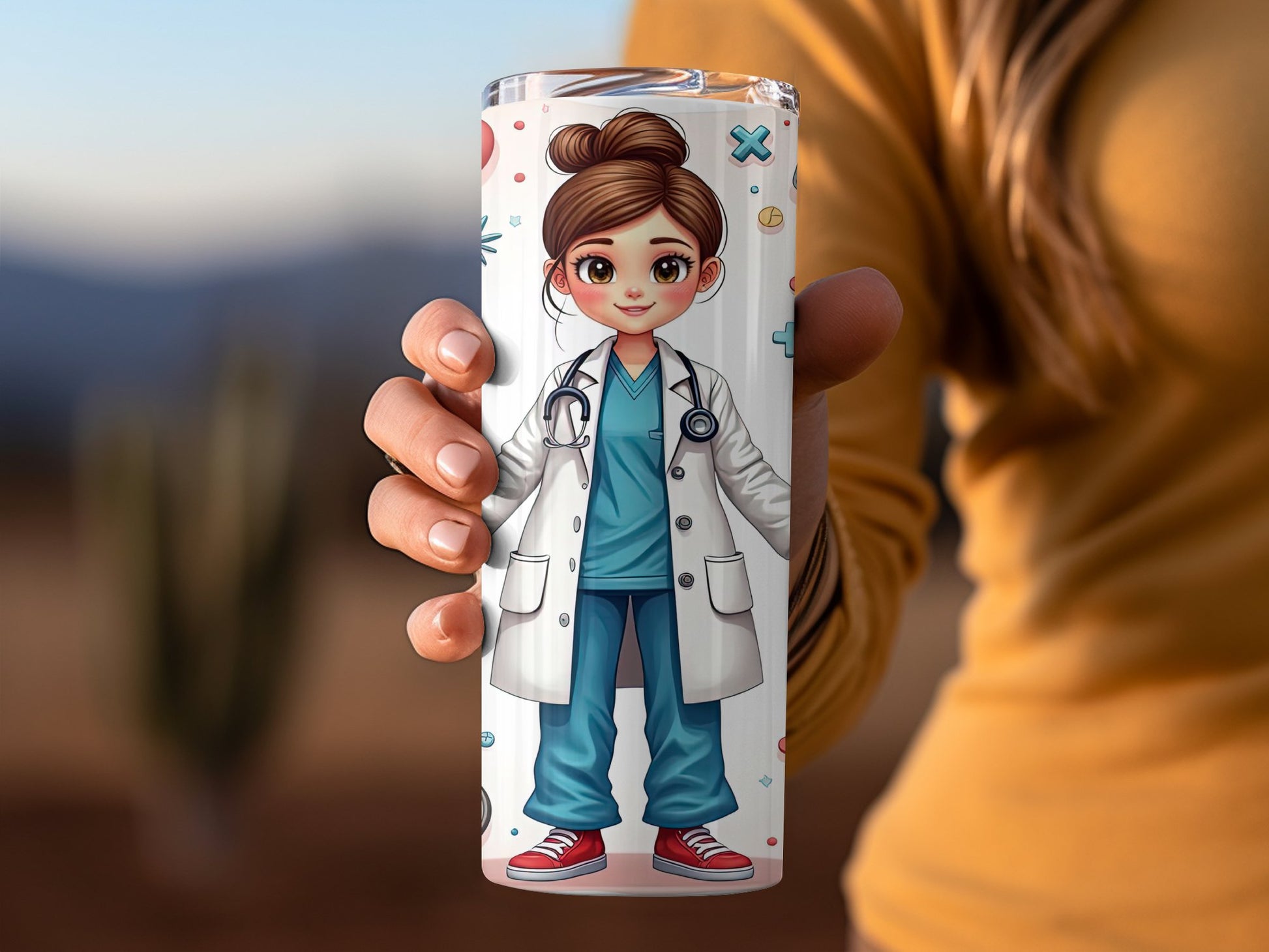 Cute Cartoon Doctor Themed Tumbler for Kids product type