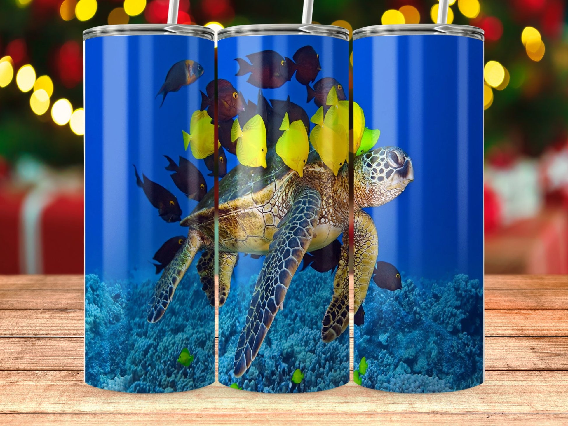 Vibrant Tropical Fish and Turtle Design Drinkware product