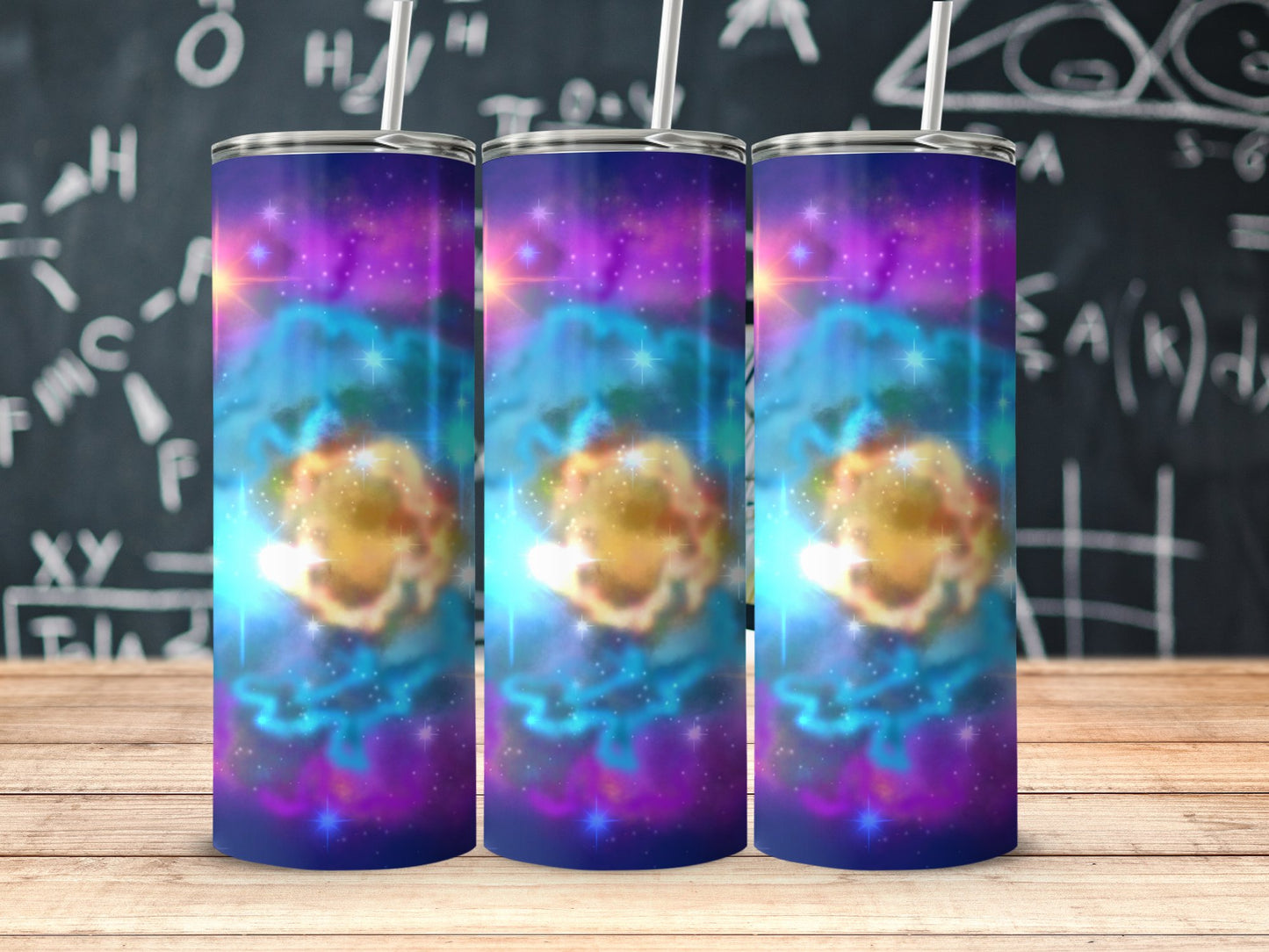 Vibrant Galactic Themed Tumbler Science Art Product
