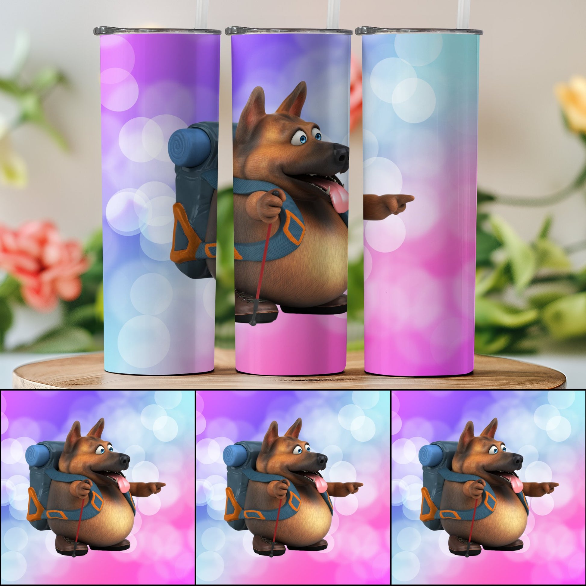 Cute Cartoon Dog Backpack Print Personal Tumbler product type