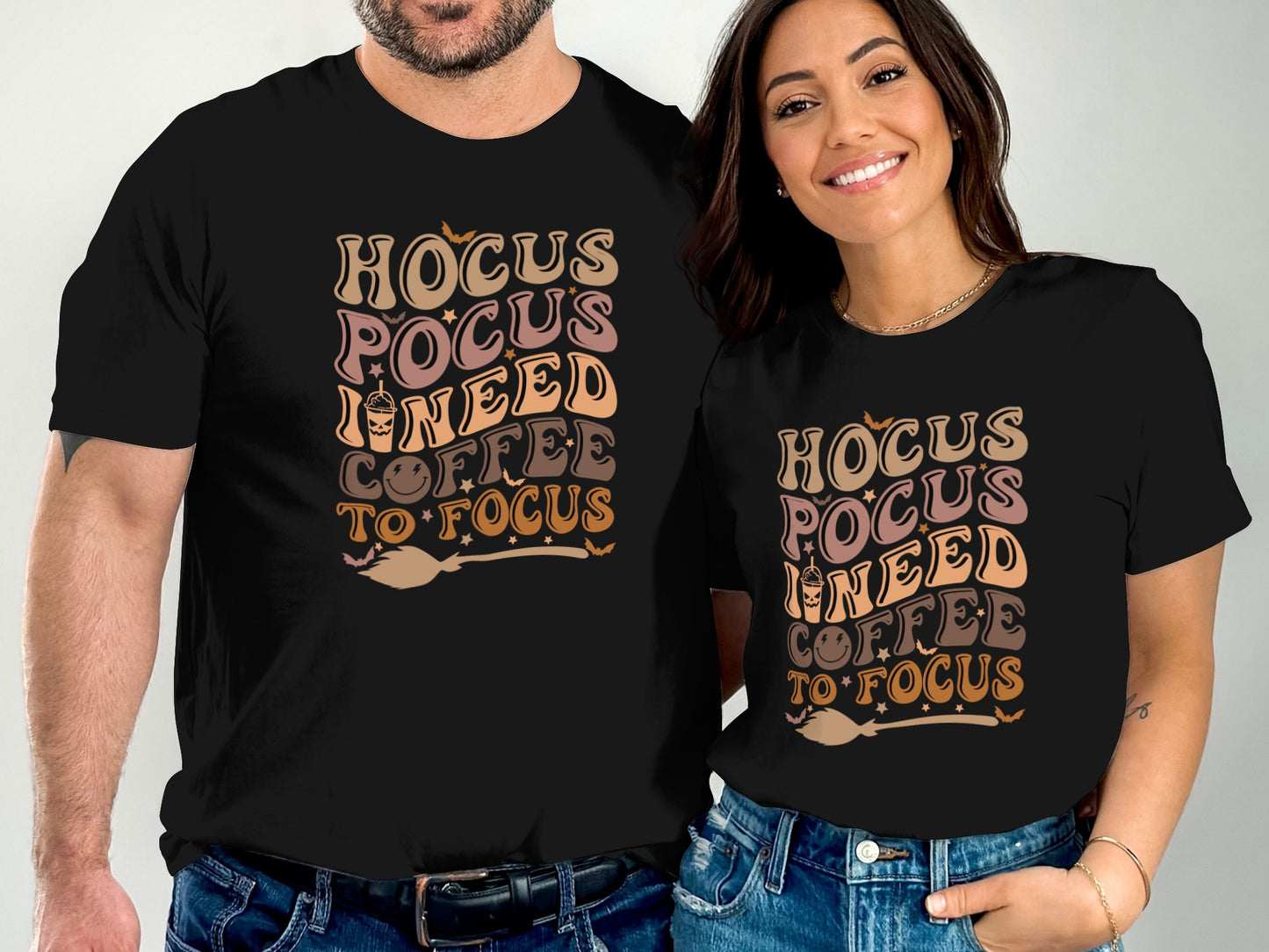 Hocus Pocus I Need Coffee To Focus Printed Shirt product