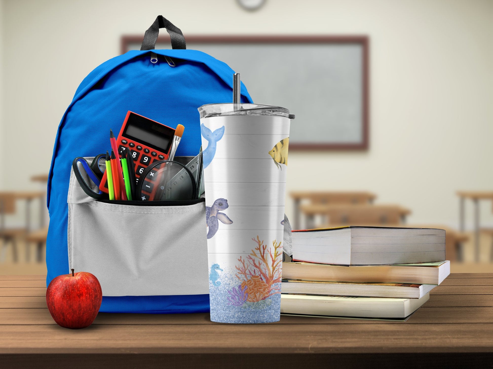 School essentials backpack and tumbler product