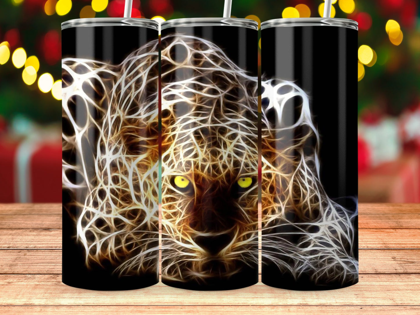 Fierce Abstract Lion Electric Art Print Tumbler product