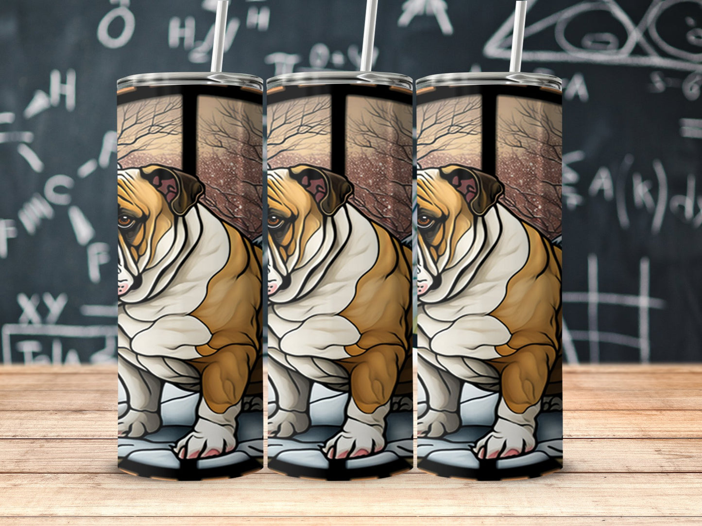 Bulldog Art Design Insulated Stainless Steel Tumbler product