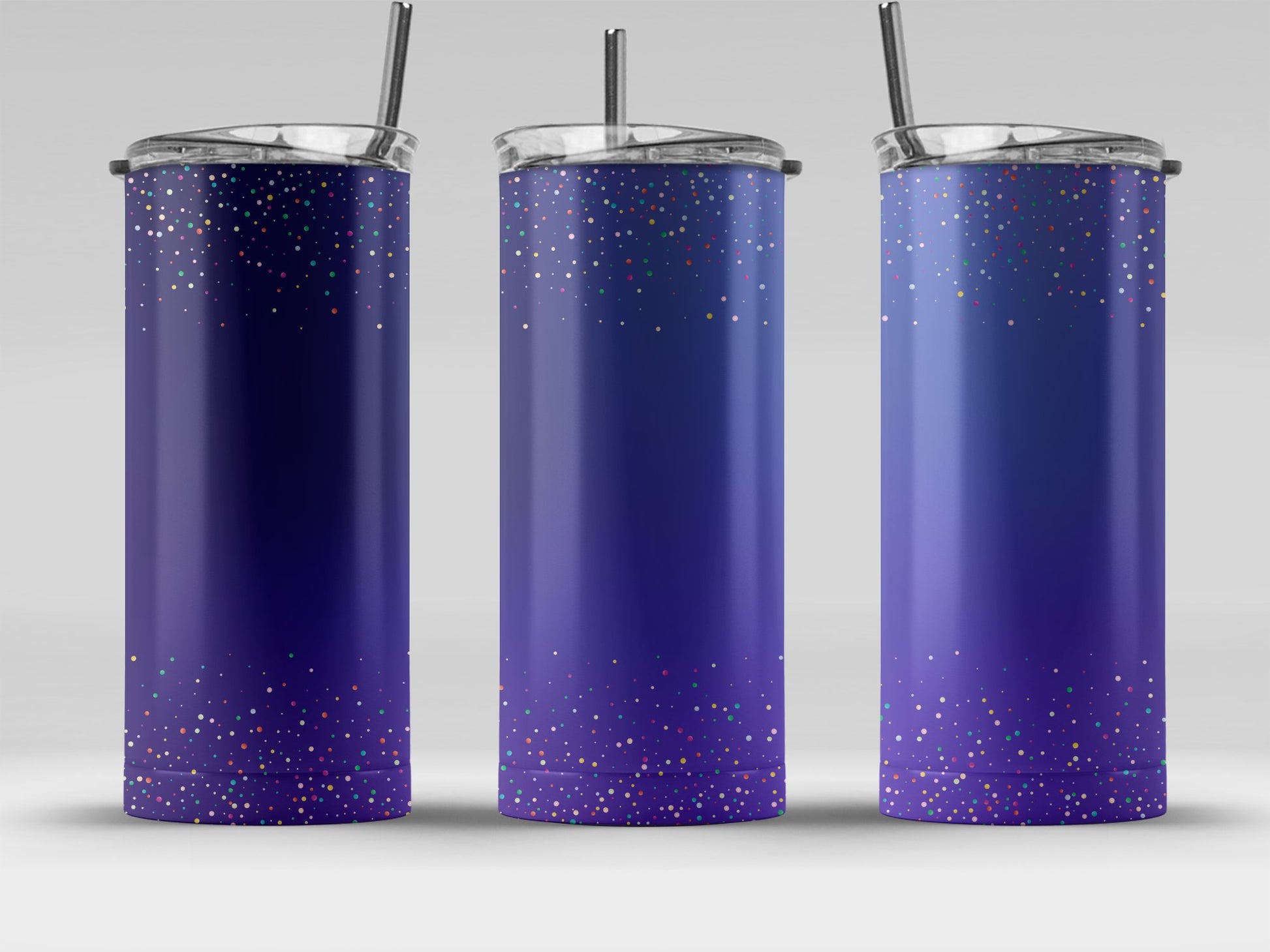 Sparkling Galaxy Blue Gradient Tumbler product