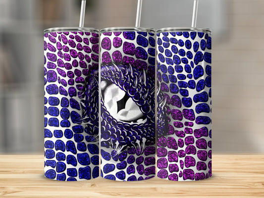 Dragon Eye on Blue and Purple Scales Tumbler product