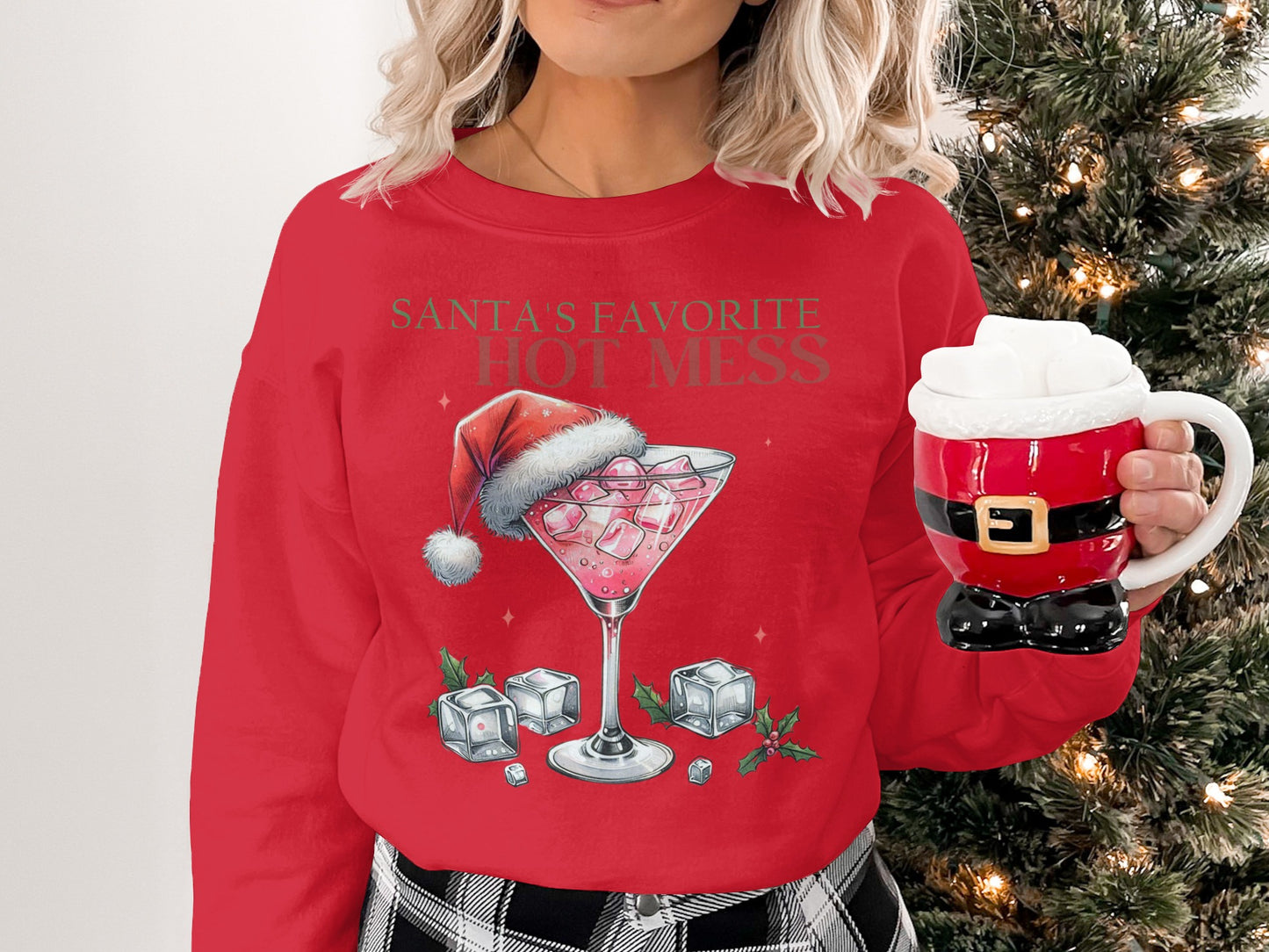 Santa's Favorite Hot Mess Graphic Sweatshirt
