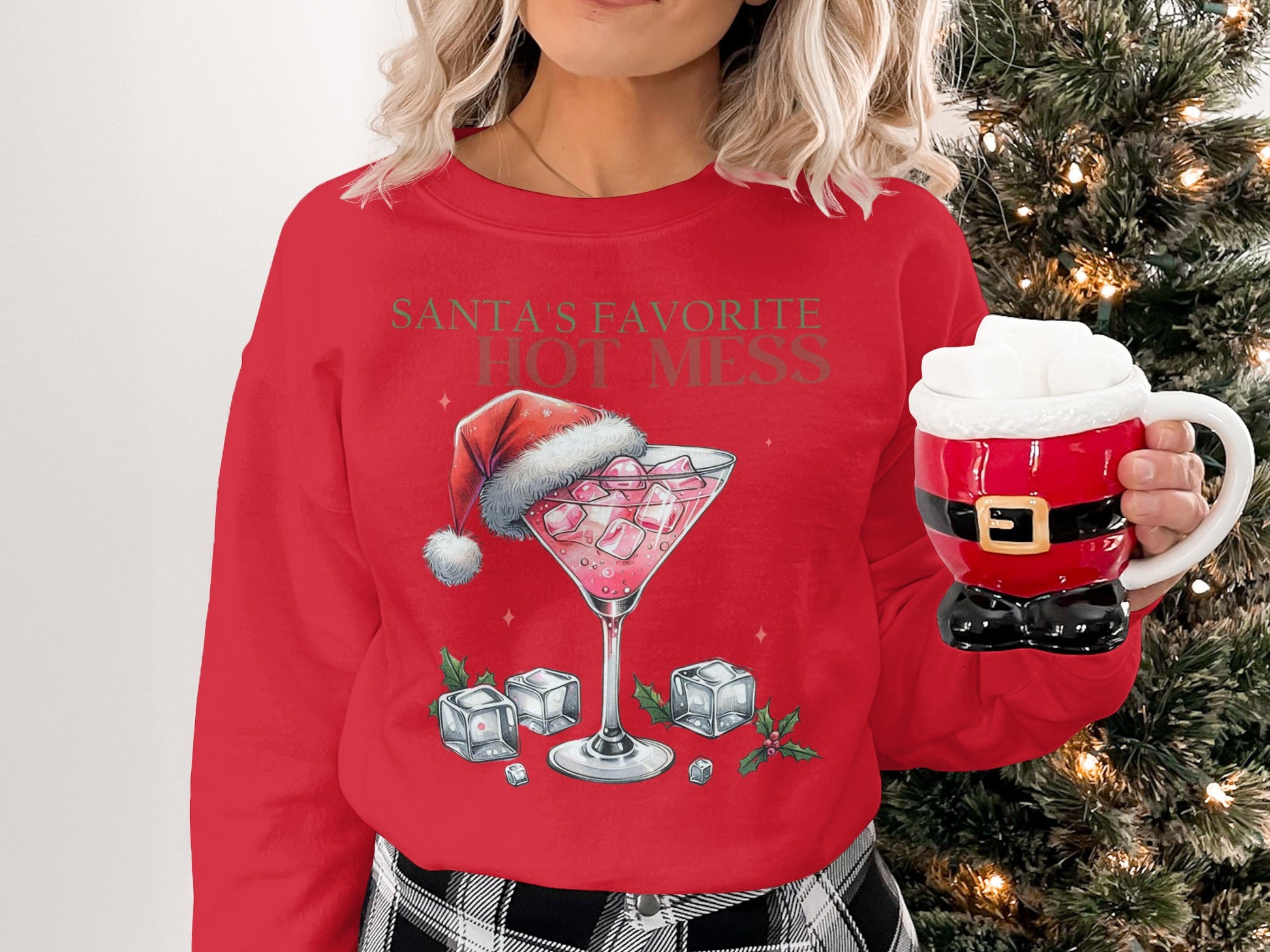 Santa's Favorite Hot Mess Graphic Sweatshirt