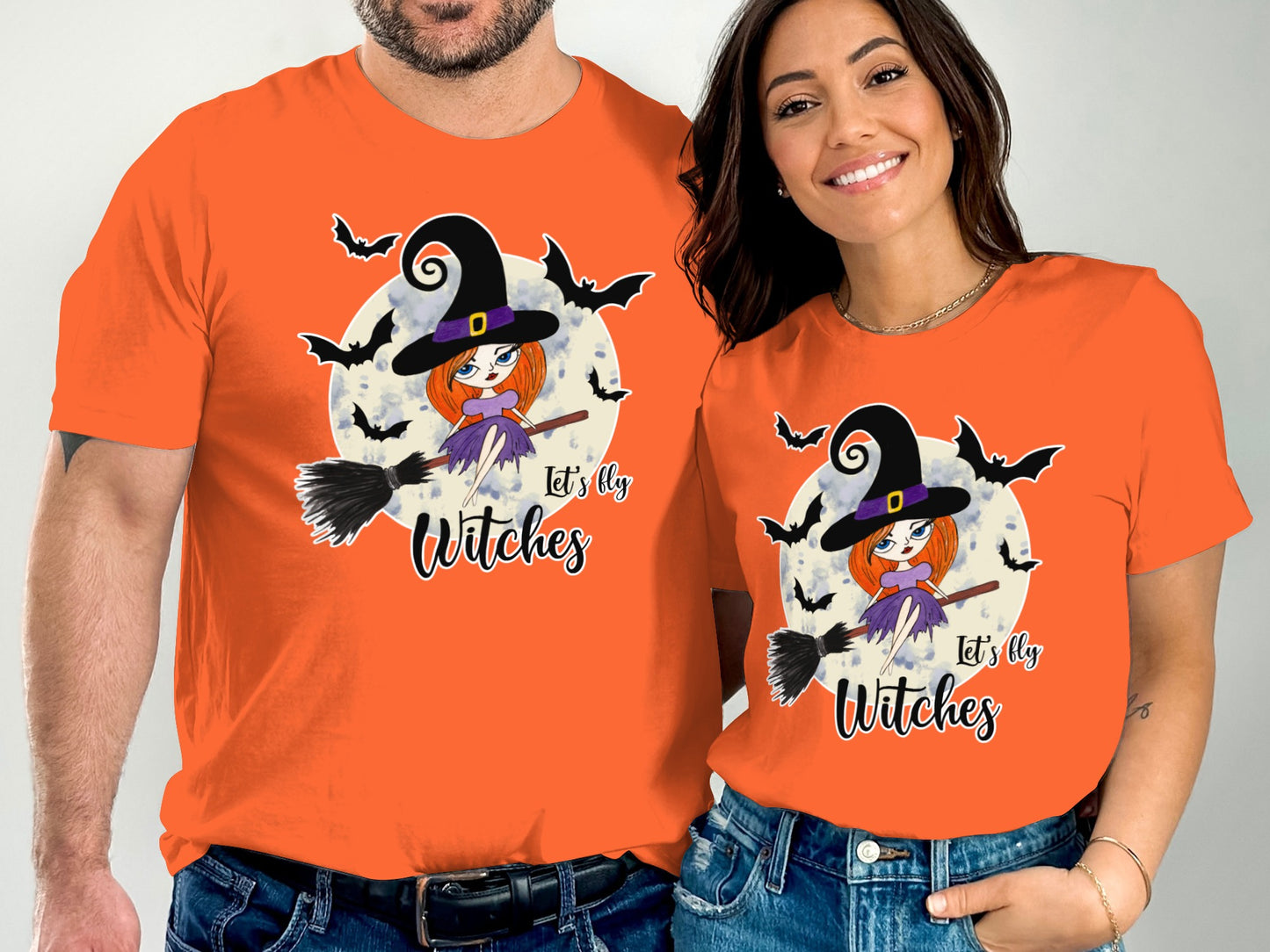 Let's Fly Witches Halloween Graphic Tee product