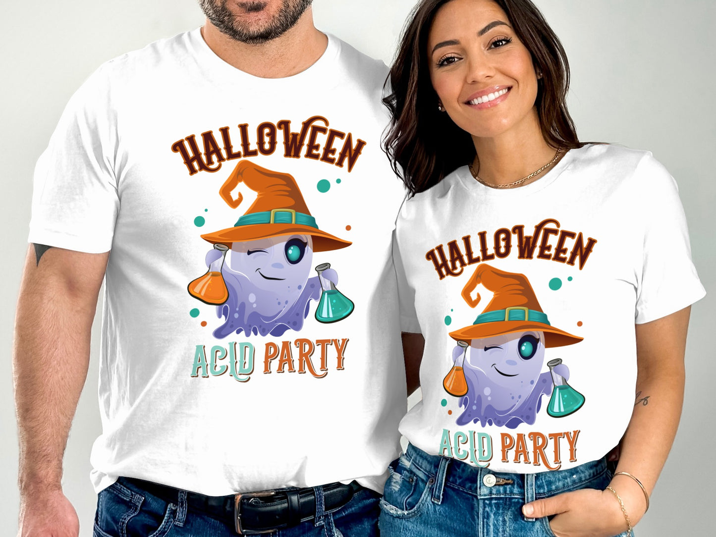 Halloween Acid Party Design Graphic T-shirt product type