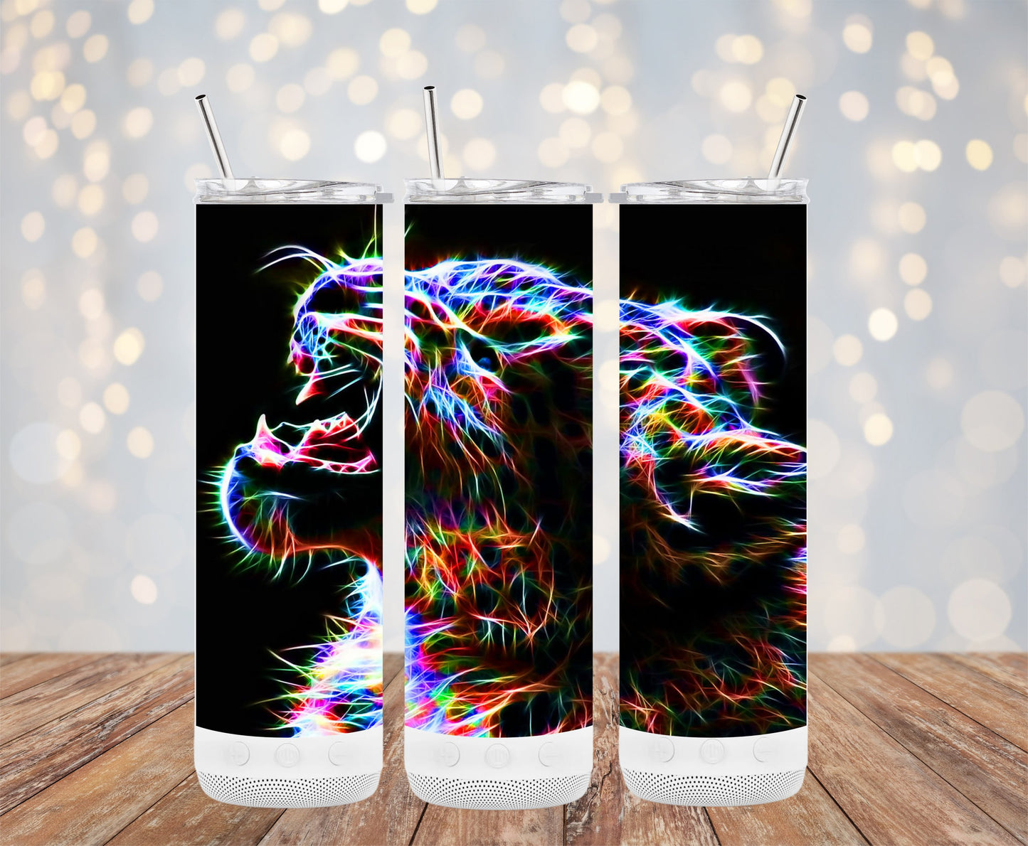 Neon Colorful Animal Design Tumbler With Straw product