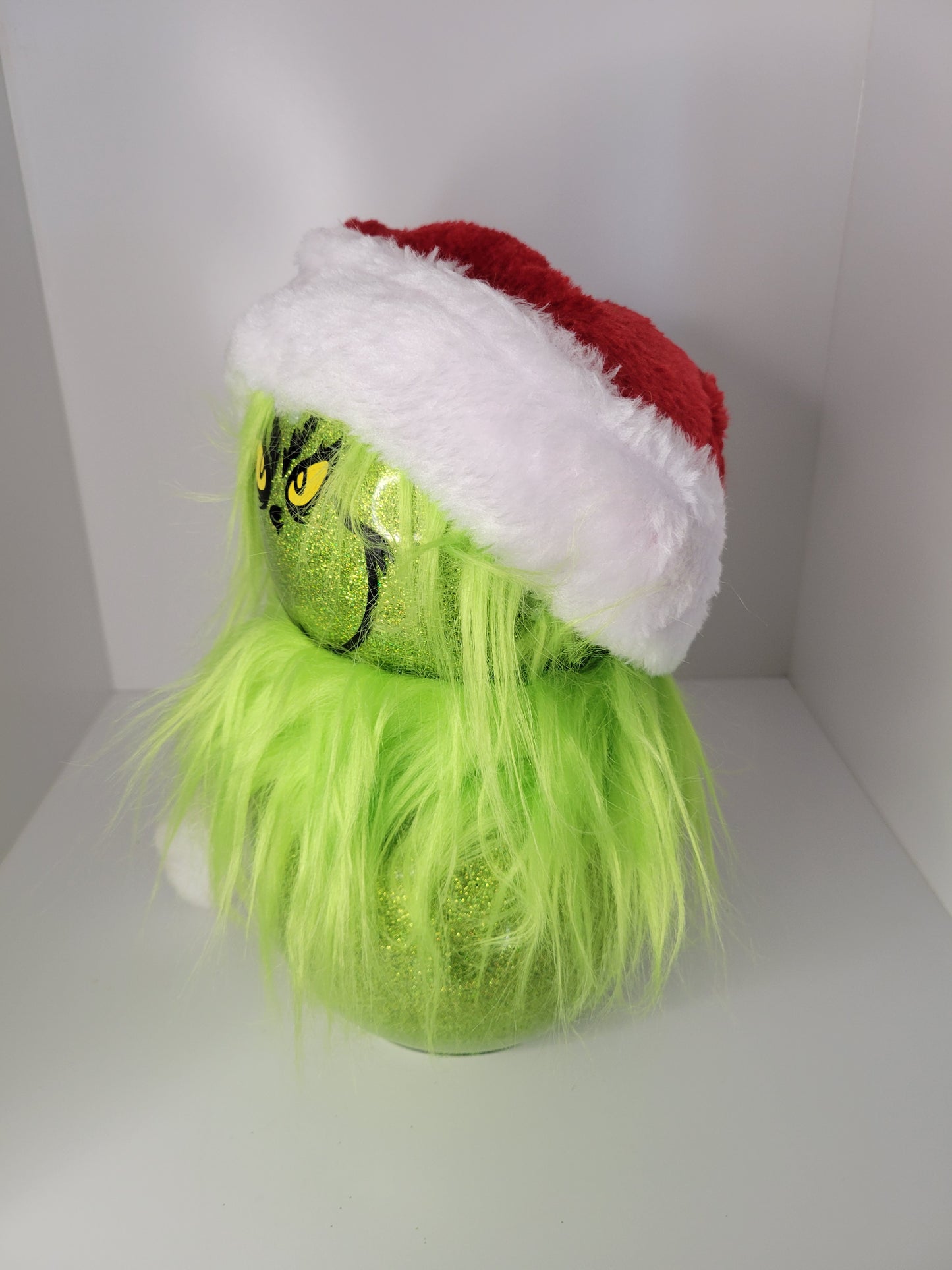 Green Character with Santa Hat Holiday Decoration Piece