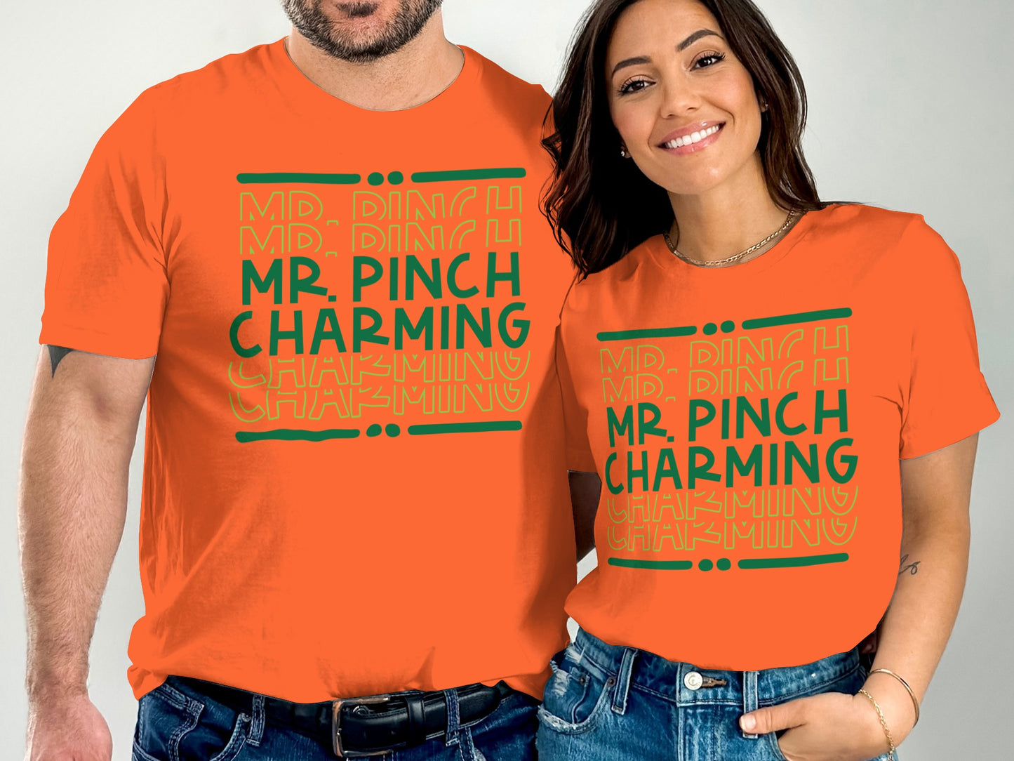 Mr Pinch Charming Bold Orange Funny T-Shirt