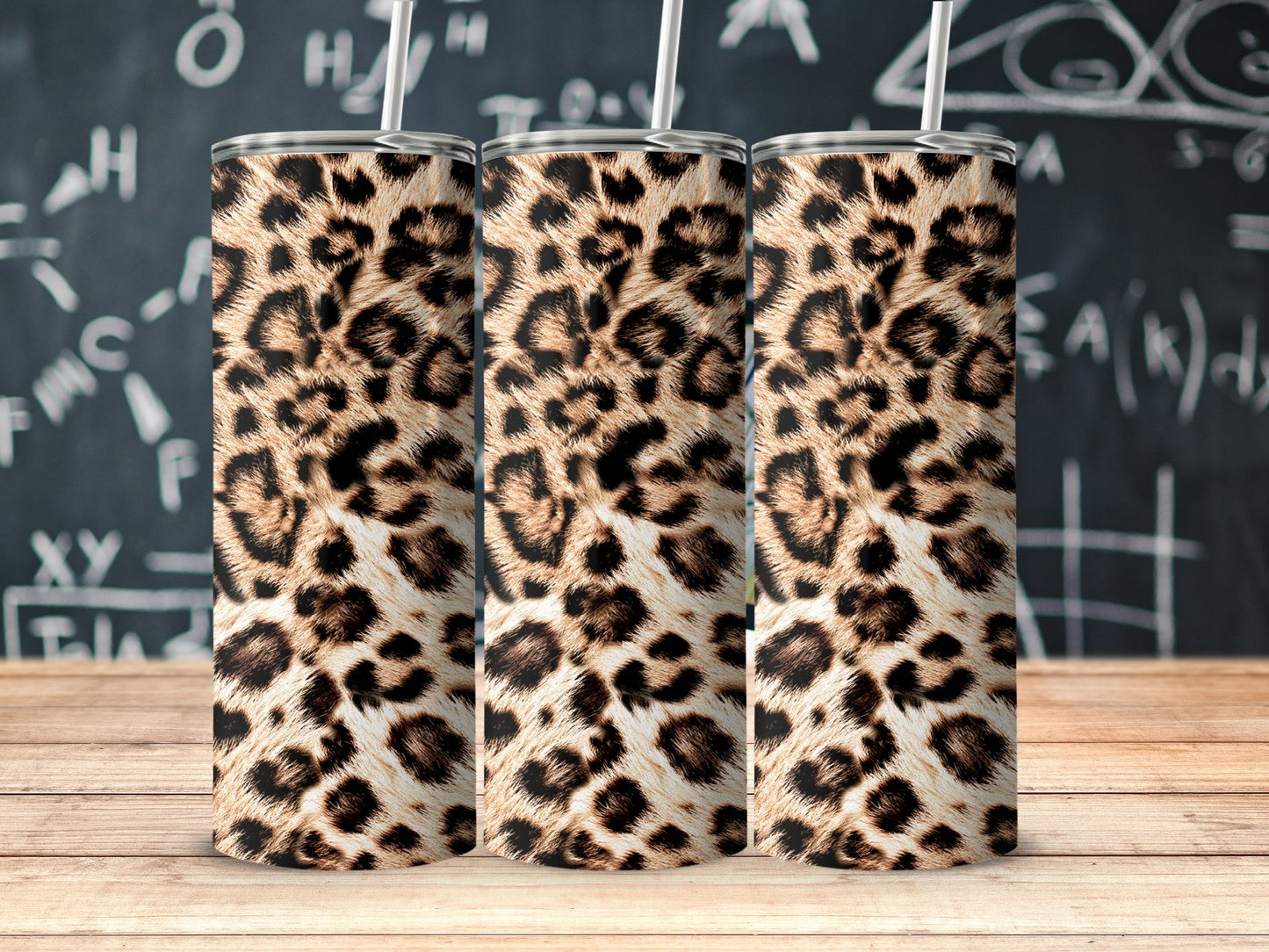 Leopard Print Skinny Tumbler Design Drinkware product type