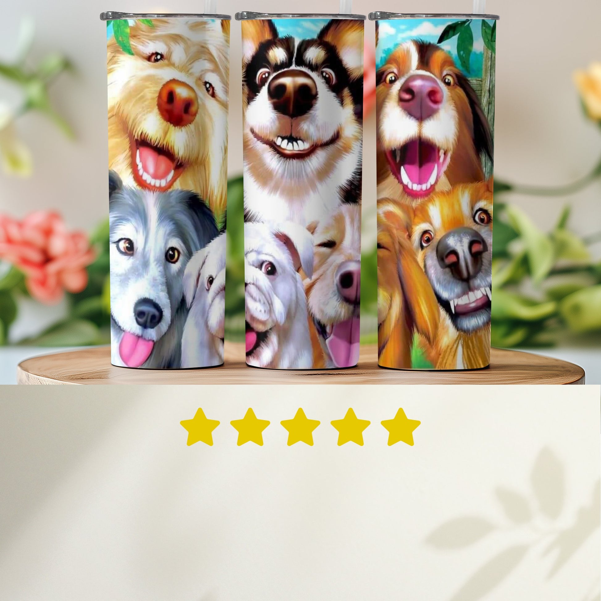 Adorable Dogs Themed Vacuum Insulated Tumbler product