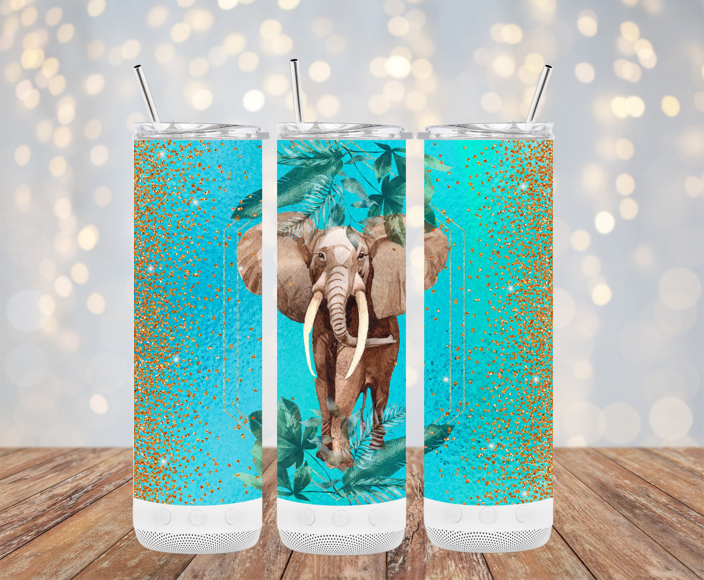 Elephant and Glitter Design Tumblers product type