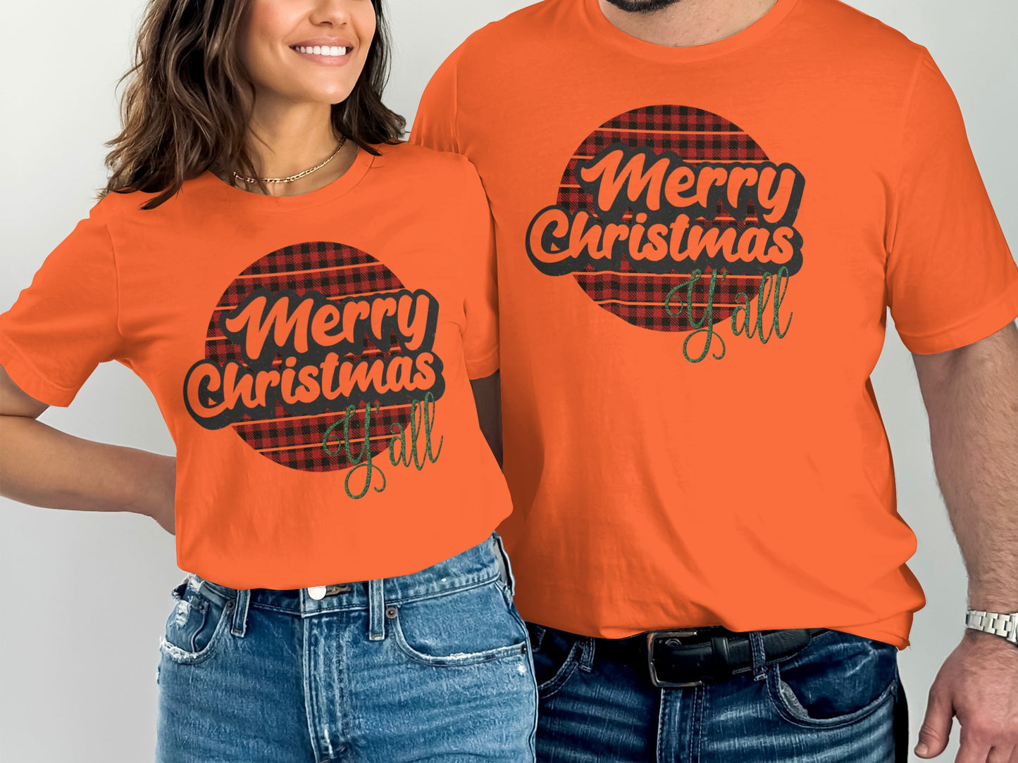 Merry Christmas Y'all T-Shirt, Plaid Christmas Shirt, Holiday Shirt, Southern Christmas, Christmas Gift Idea