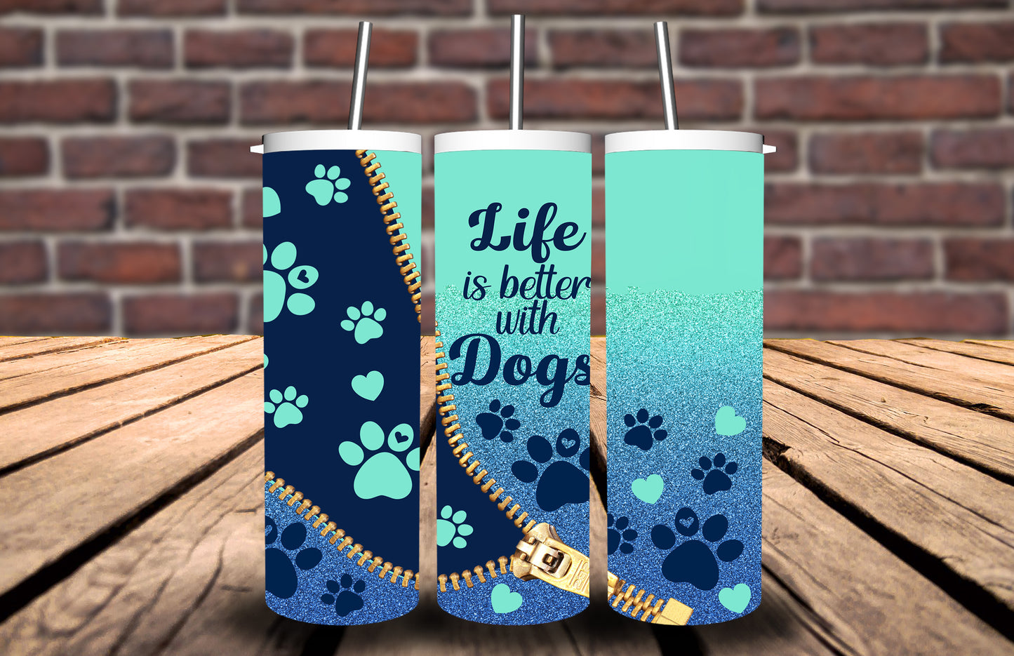 Life Better with Dogs Tumbler