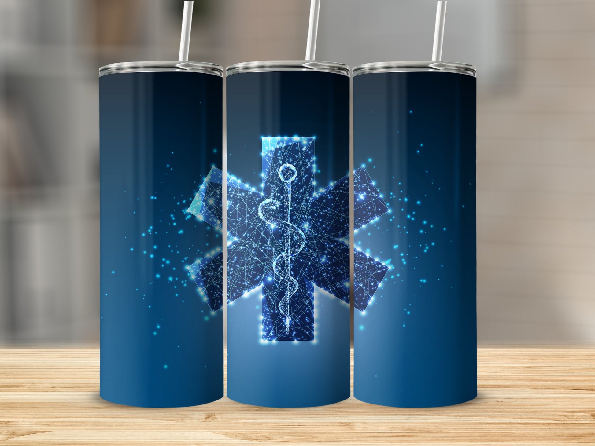 Digital Blue Star of Life Tumbler product