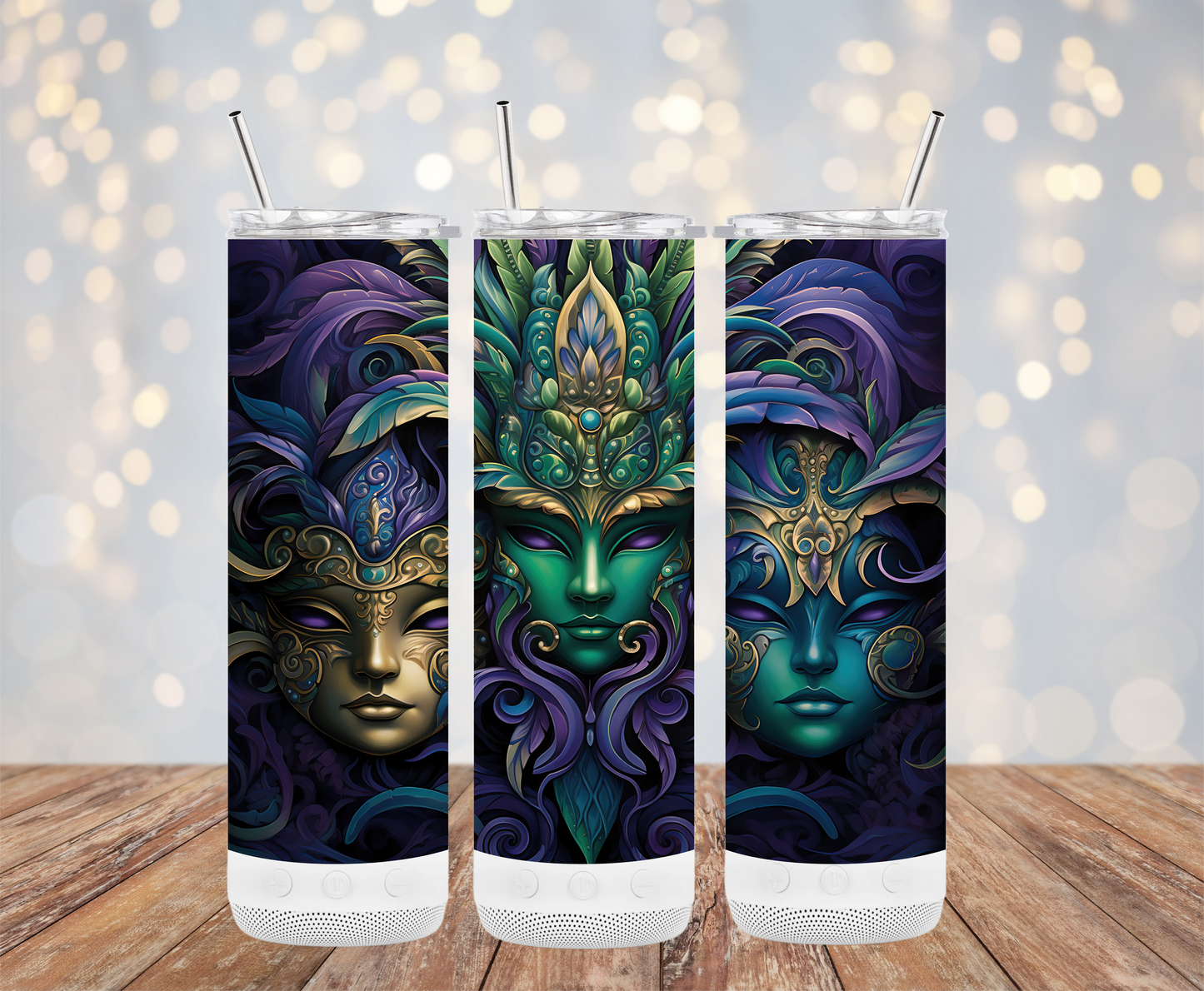 Mask (Mardi Gras Tumbler)