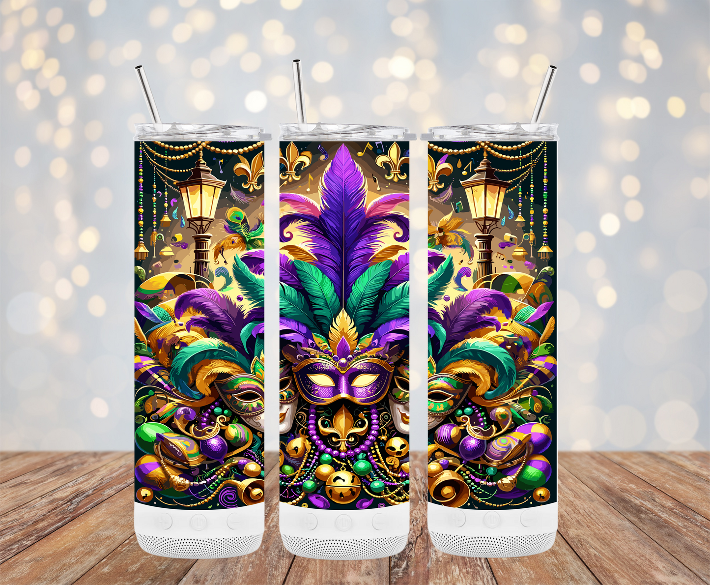 Mask (Mardi Gras Tumbler)