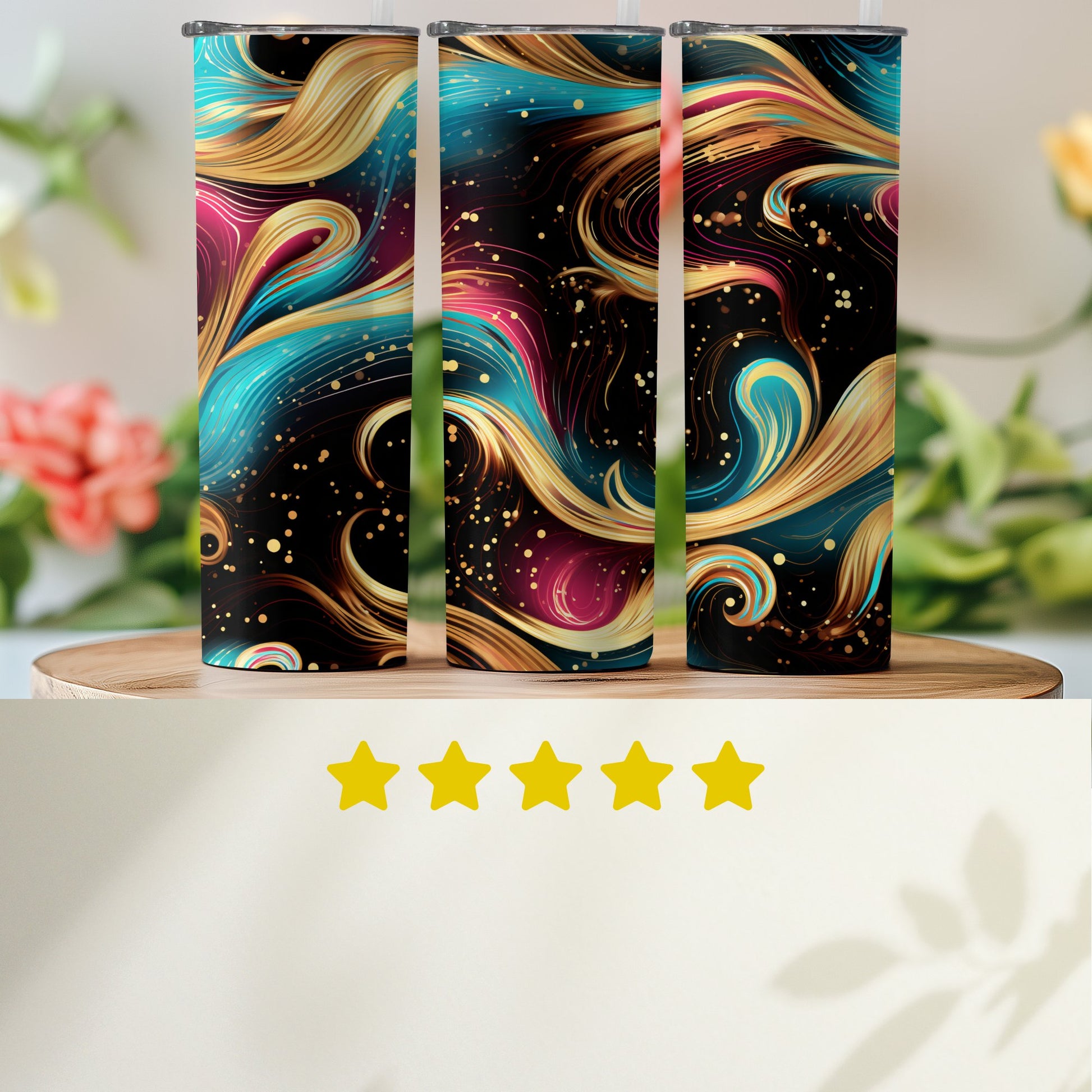 Colorful Abstract Design Travel Tumbler product