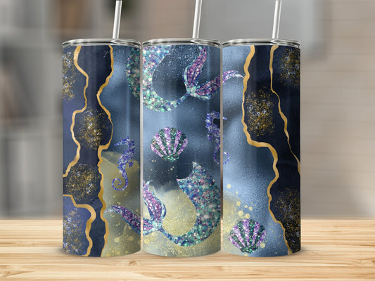 Shimmering Underwater Mermaid Design Tumbler product type
