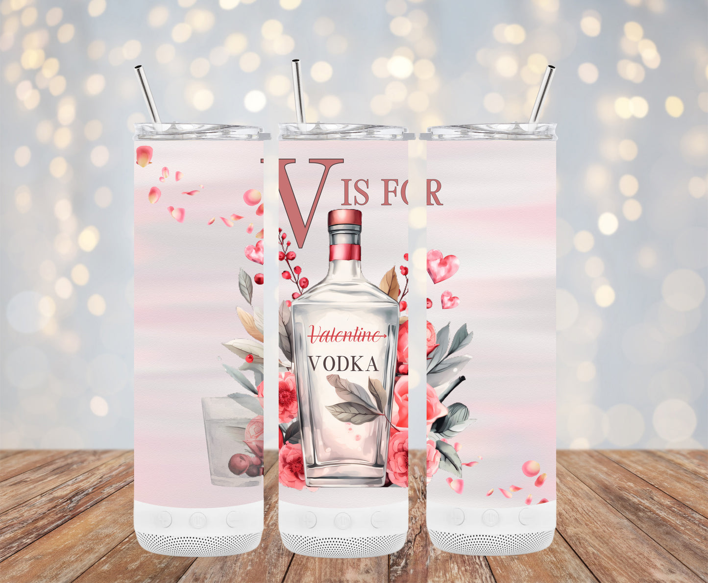 V is for Vodka (Valentine Tumbler)