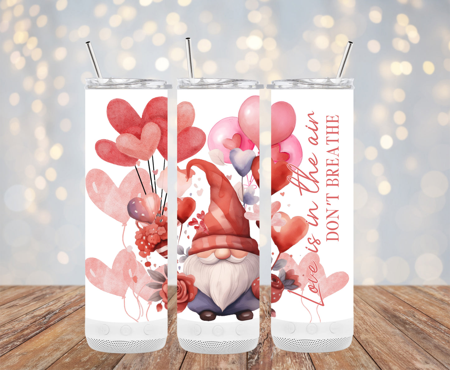 Love is in the air Don't Breathe (Valentine Tumbler)