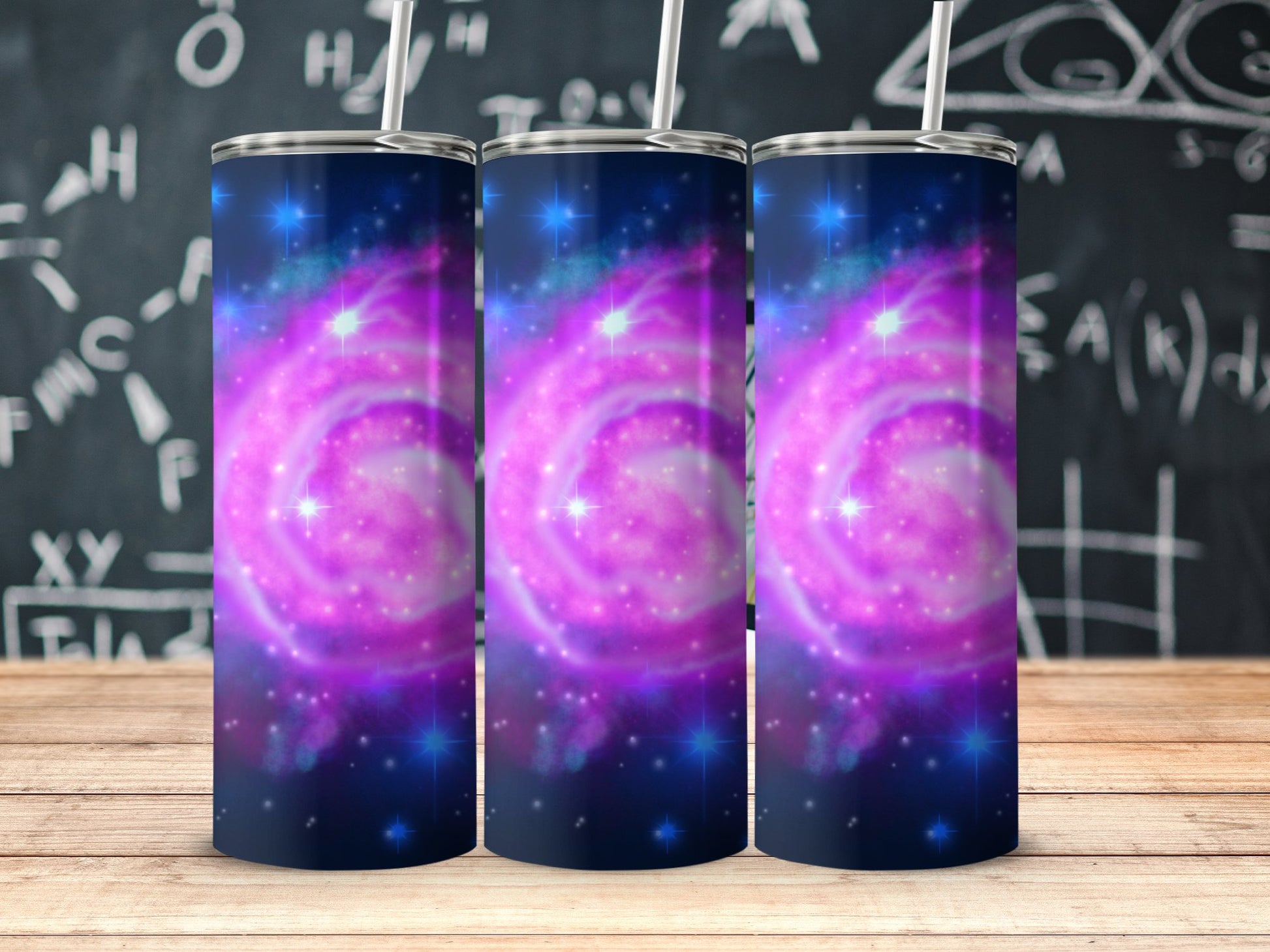 Pink and Blue Cosmic Design Insulated Tumbler product type