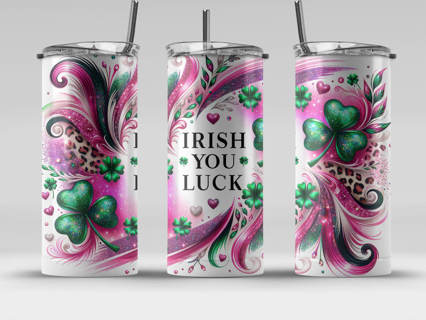 Irish You Luck Colorful Design Tumbler Cup