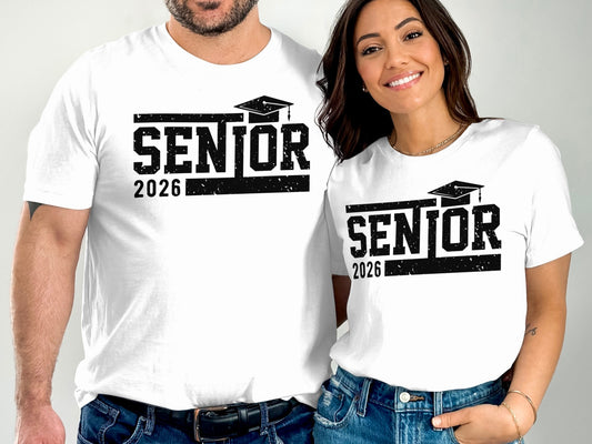 Senior 2026 Matching Graduation Couple T-shirt product type