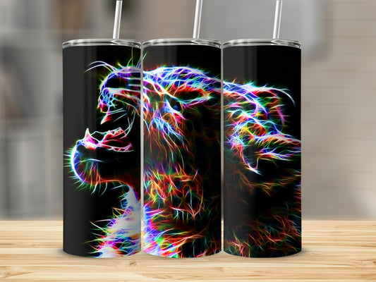 Neon Wild Animal Graphic Black Tumbler product