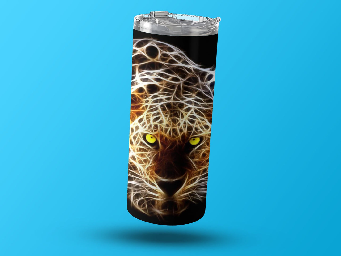 Vibrant Abstract Glowing Leopard Tumbler Design product