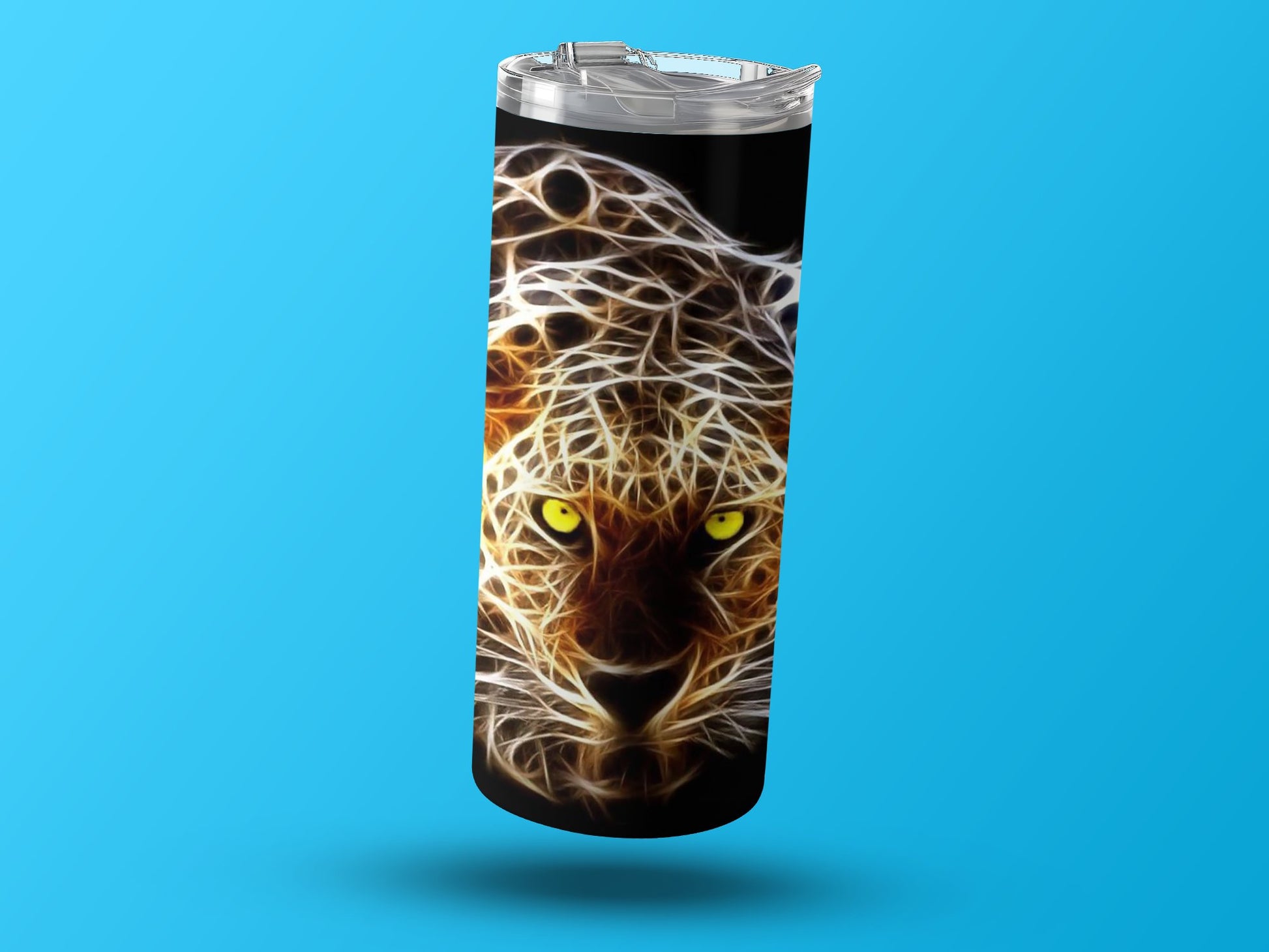 Vibrant Abstract Glowing Leopard Tumbler Design product
