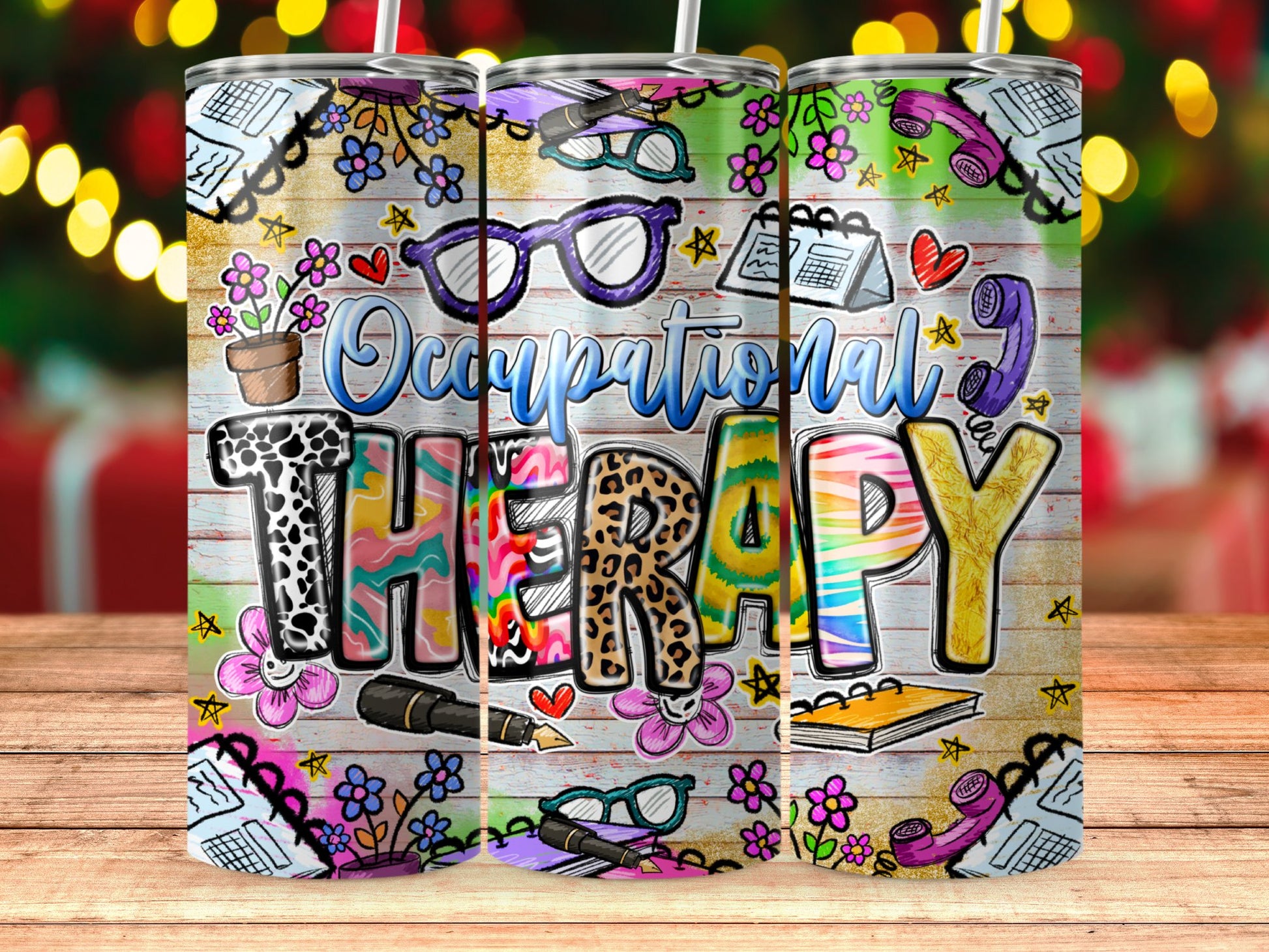 Occupational Therapy Tumbler Colorful Art product