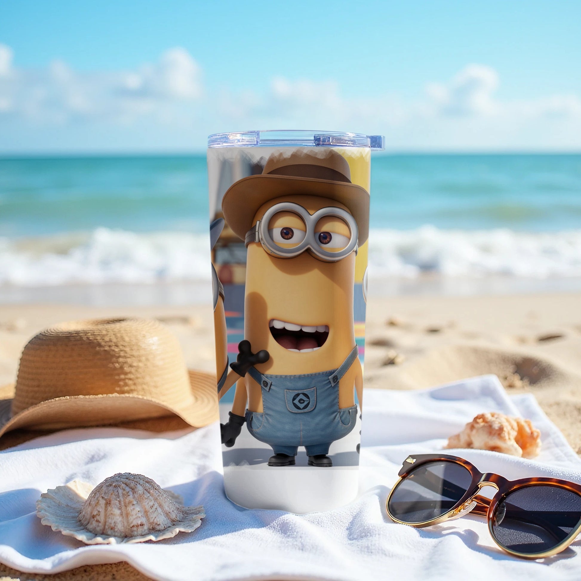 Beach Scene Minion Insulated Travel Tumbler product