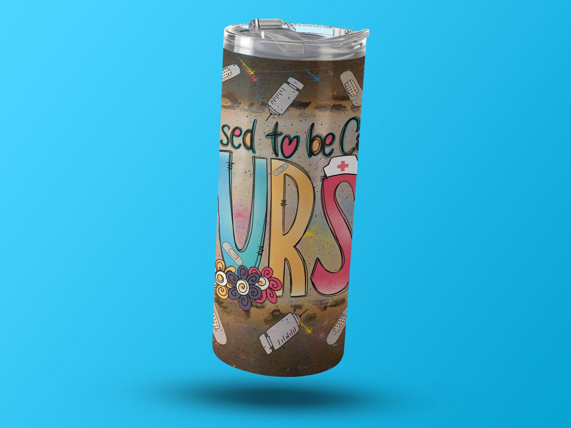 Raised to be a Nurse Colorful Tumbler product