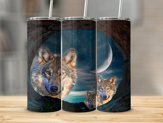 Majestic Wolves Moonlit Night Drinkware product