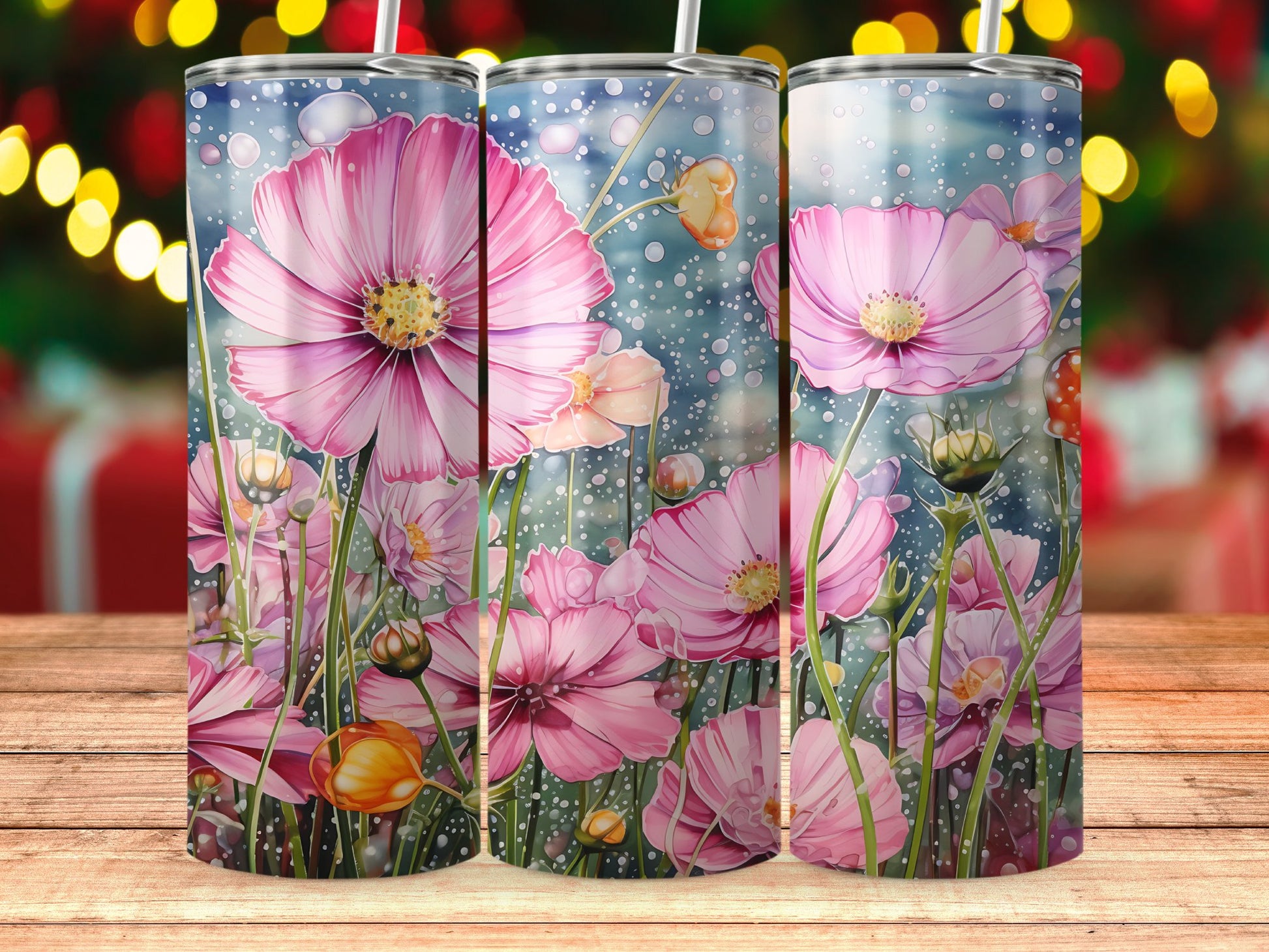 Beautiful Floral Design Tumbler Vibrant Drinkware product type