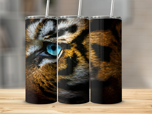 Striking Tiger Eye Design Tumbler in Three Views product