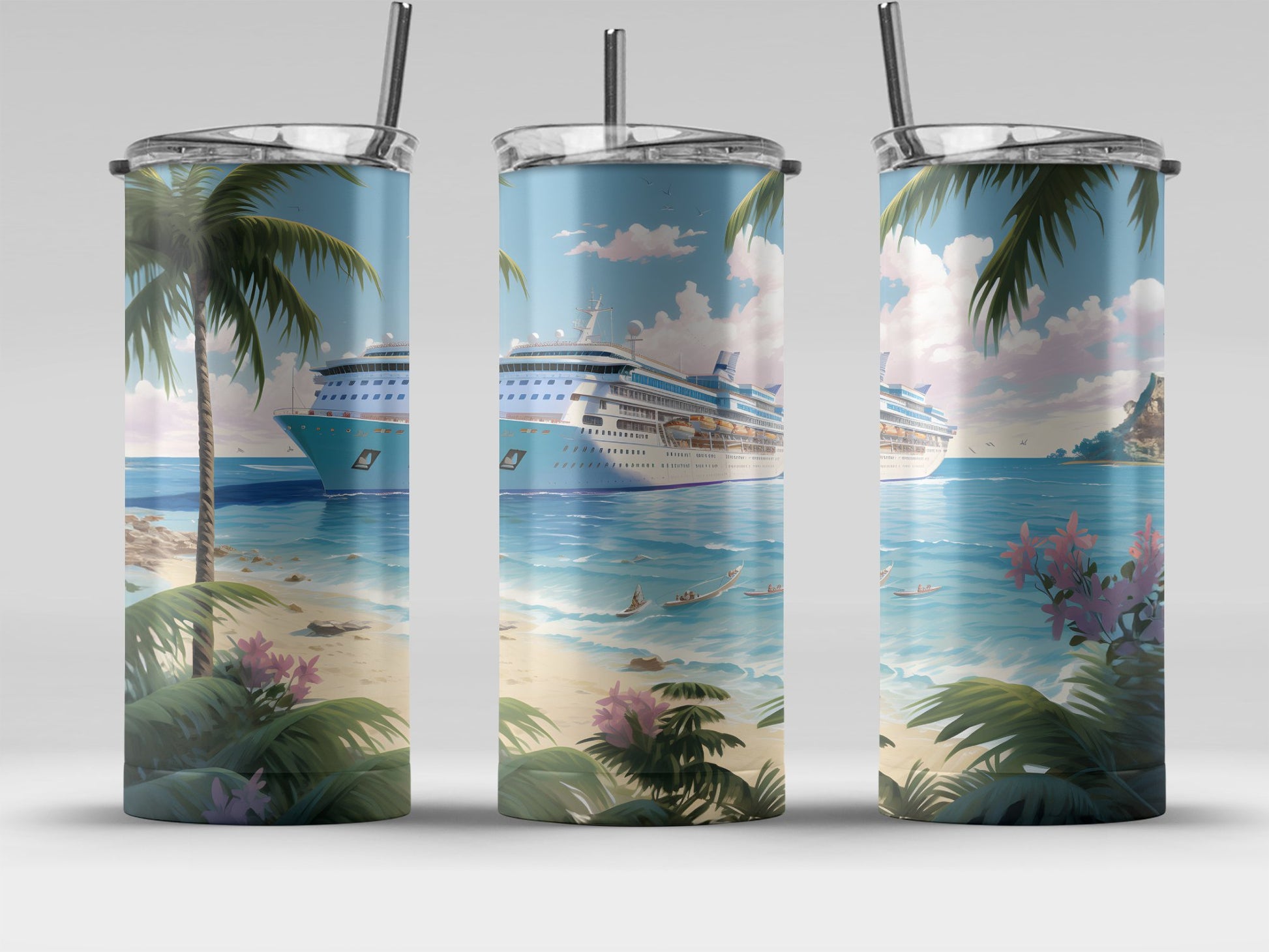 Scenic Tropical Cruise Ships Double Wall Tumbler product type