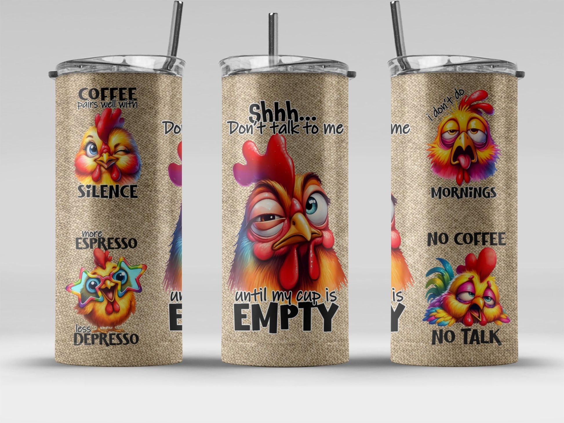 Funny Chicken Coffee Lover Insulated Travel Mug product