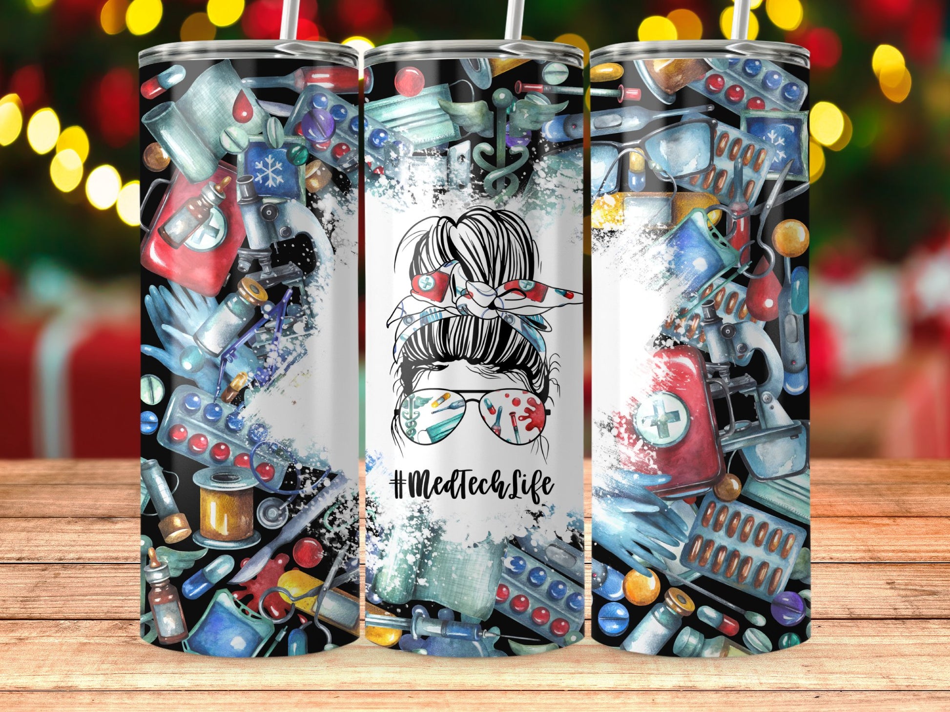 Medical Themed Graphic Travel Tumbler Product