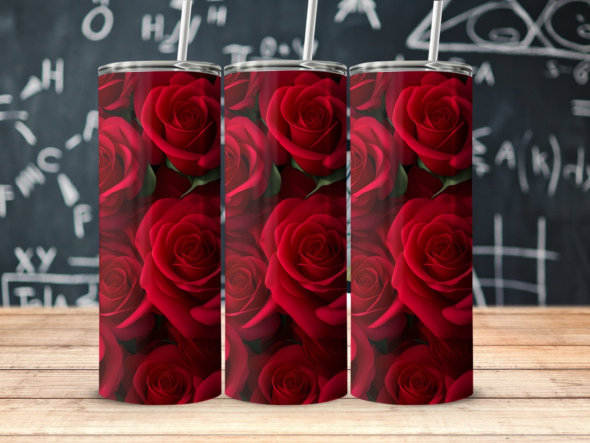 Red Roses Design Tumbler Stainless Steel Insulated product