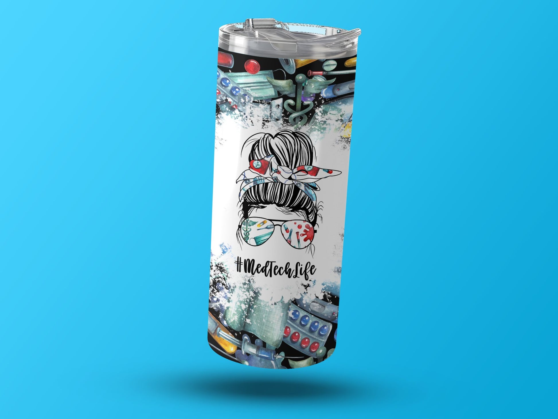 Trendy Nurse Inspired Design Tumbler Travel Cup Product