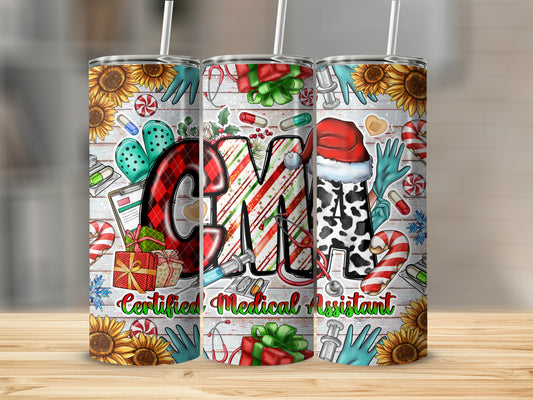 Certified Medical Assistant Christmas Festive Tumbler product
