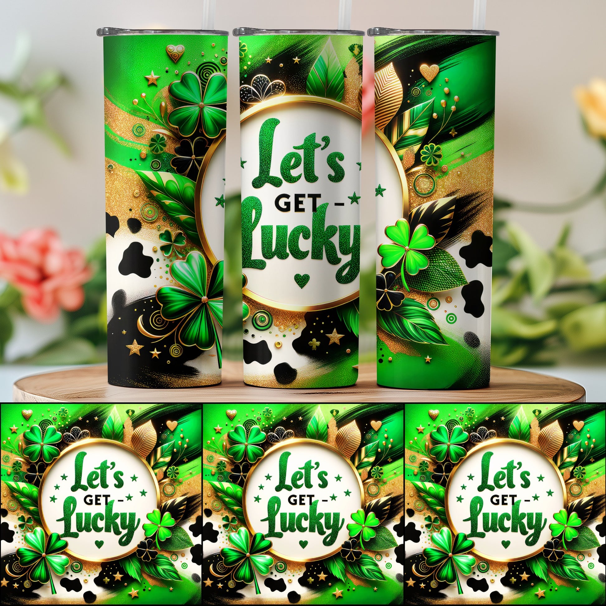 Let's Get Lucky Shamrock Green Tumbler product