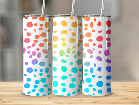 Rainbow Gradient Polka Dot Design Tumbler Cup product type