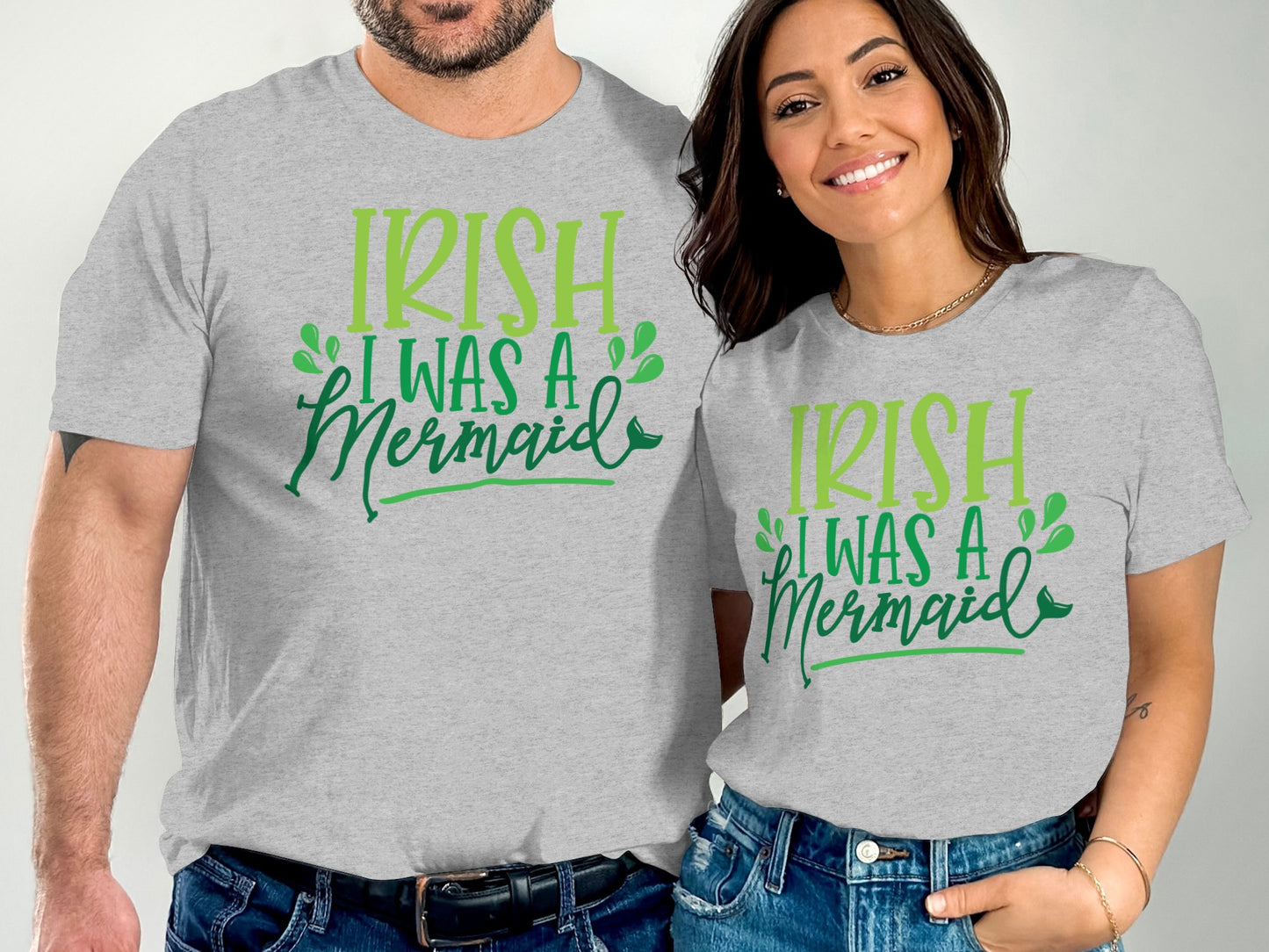 Irish I Was A Mermaid Graphic T-shirt for Couples